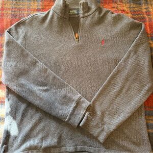 Polo by Ralph Lauren Gray Half-Zip Sweater for Men